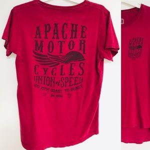 APACHE MOTOR CYCLES Tee Shirt Size Medium AS-IS